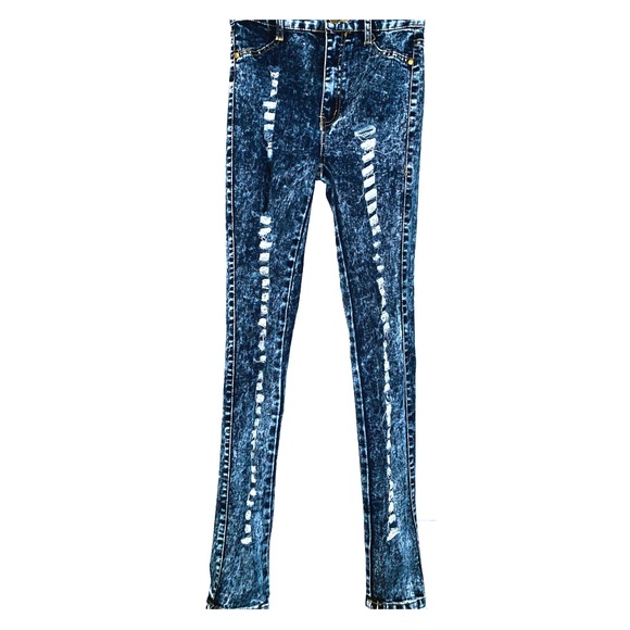 Distressed High Waist Skinny Jeans - Picture 1 of 3